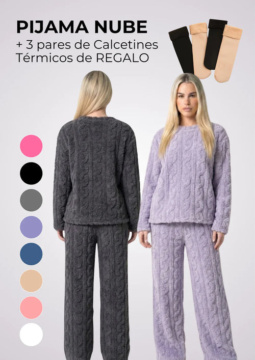 COMBO INVIERNO | Pijama Nube + 3 Pares de Calcetines Térmicos de Regalo